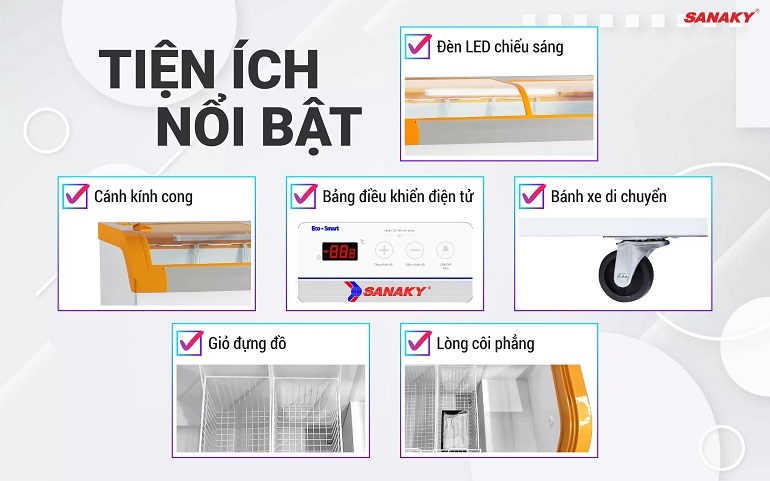 Tủ đông Sanaky 1 ngăn 750 lít VH-1099KA Tủ đông Sanaky 1 ngăn 750 lít VH-1099KA