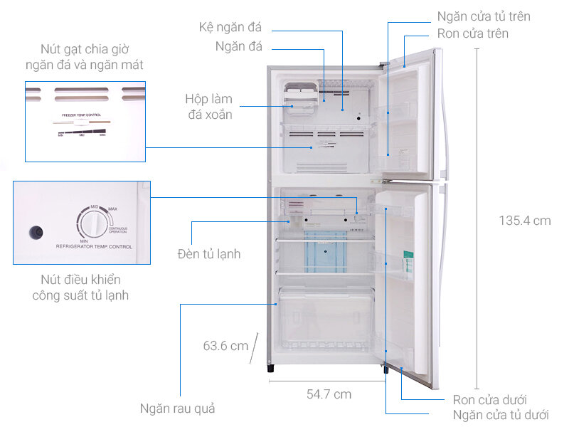Tủ lạnh Toshiba 186 lít GR-S21VPB Tủ lạnh Toshiba 186 lít GR-S21VPB