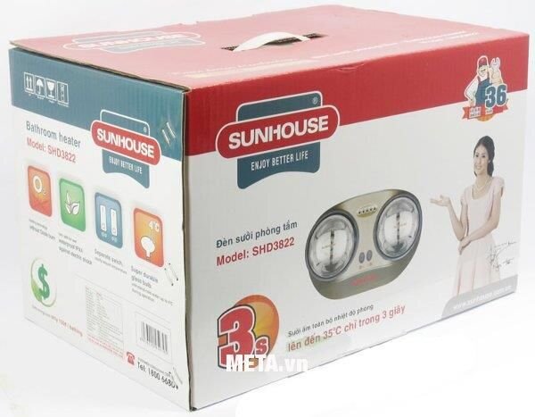 Đèn sưởi nhà tắm Sunhouse SHD3822