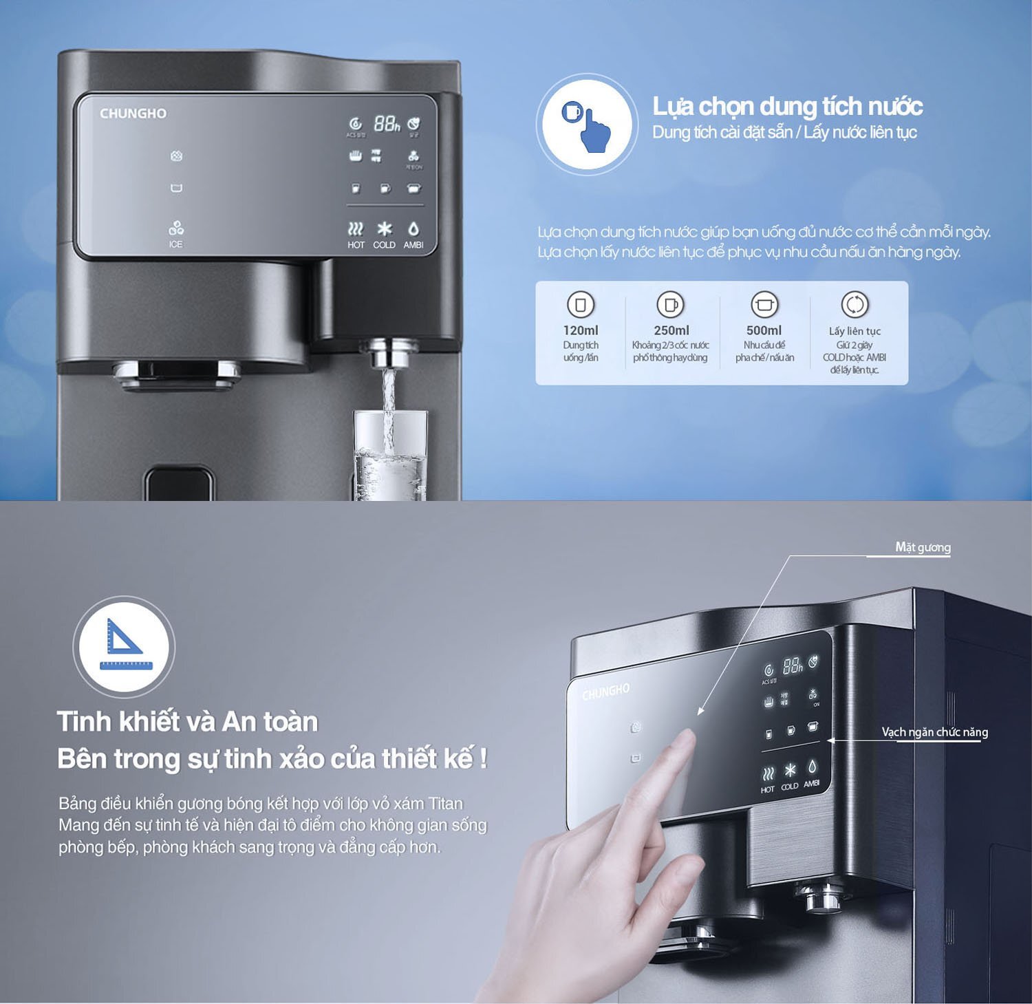 Máy lọc nước RO ChungHo lấy nước được liên tục Máy lọc nước RO ChungHo