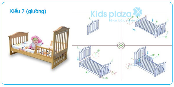  Giường cũi trẻ em Nobita 9 kiểu lắp ráp