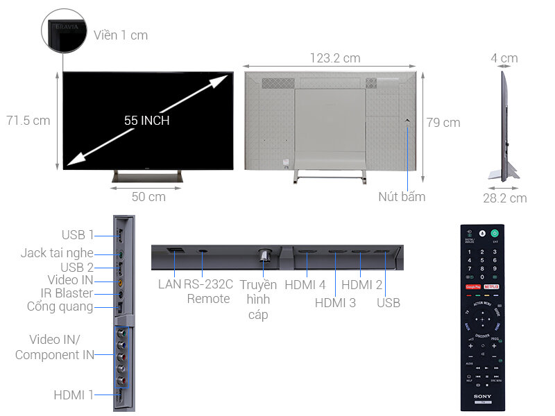 Smart Tivi Sony 4K 55 inch KD-55X9300E Smart Tivi Sony 4K 55 inch KD-55X9300E