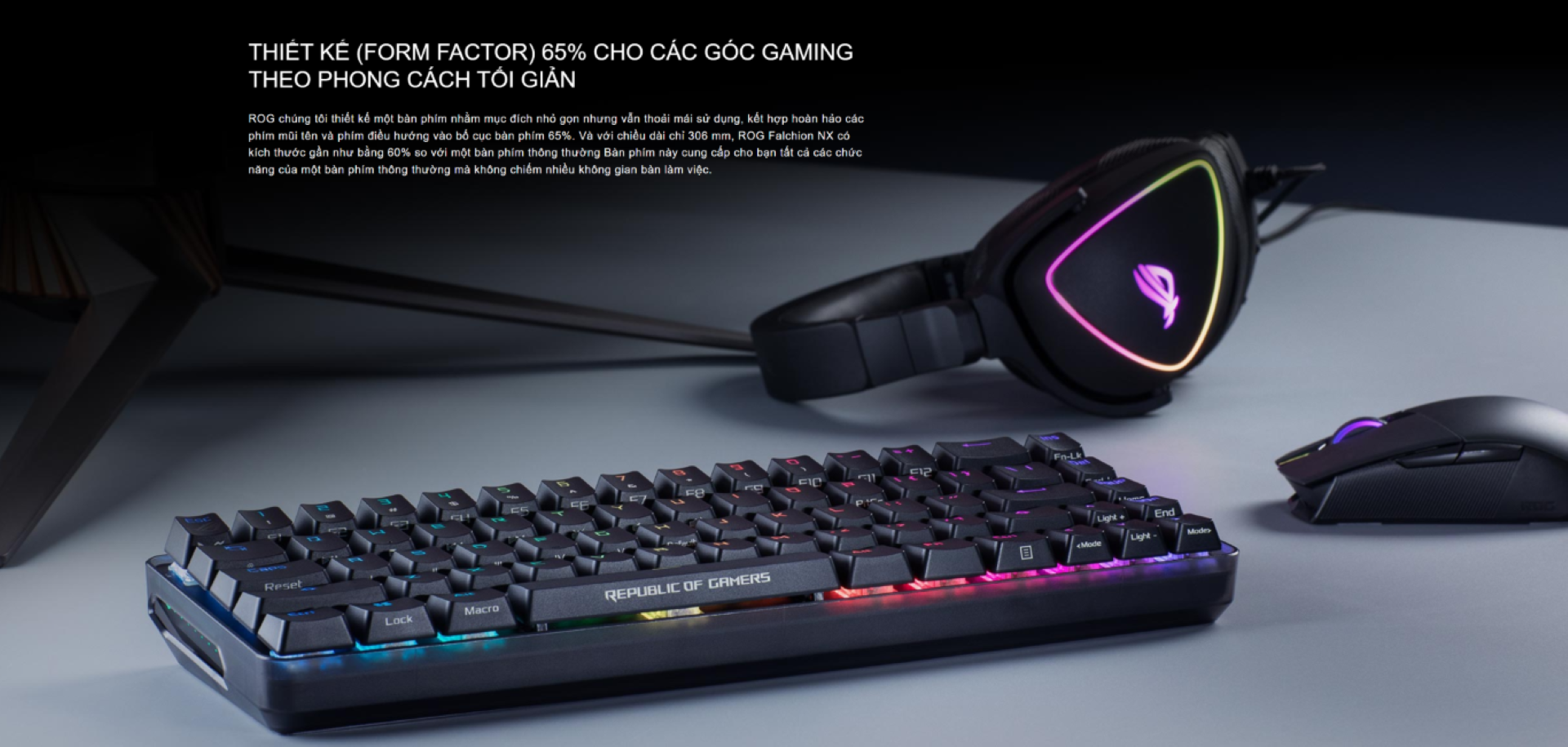 Bàn phím không dây Asus ROG Falchion NX Red sw (USB/RGB)