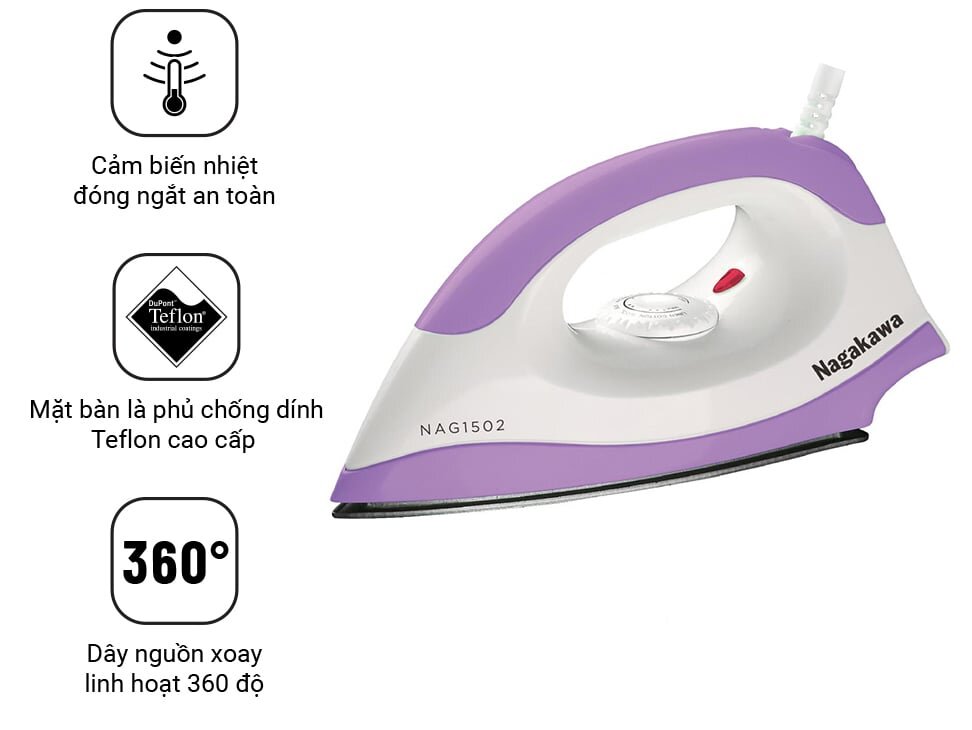 Nagakawa NAG1502 là thiết bị là ủi khô hiện đại