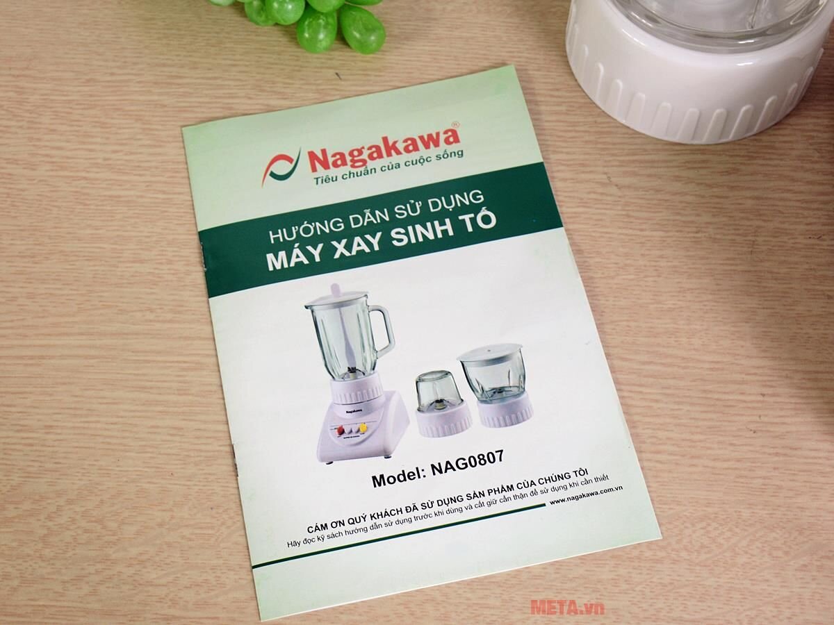 Máy xay sinh tố Nagakawa NAG0807 350W - 3 cối