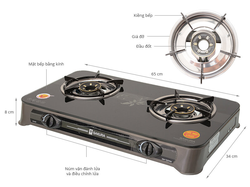 Bếp gas Sakura SA-650G Bếp gas Sakura SA-650G