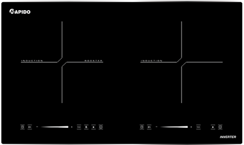 Bếp từ Rapido RI4000RD sở hữu thiết kế màu đen sang trọng