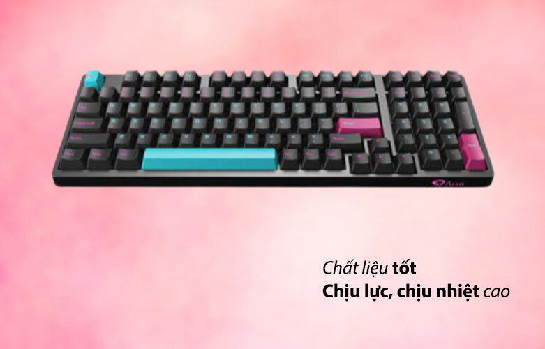 Bàn phím cơ Akko 3098 DS Midnight R2 Akko Pink Switch |  Chất liệu tốt