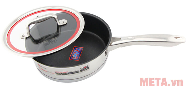 Chảo chống dính inox 304 có vung kính Elmich Praha EL3248 24cm