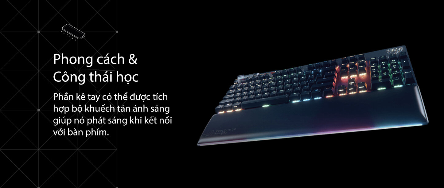 Bàn phím game Asus ROG Strix Flare II Animate NX (USB/RGB/Red sw) (XA07) 3