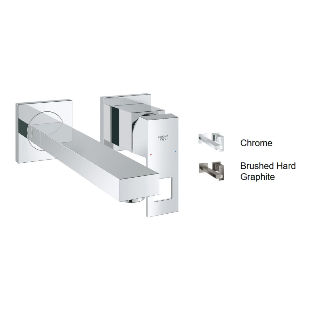 Vòi chậu nóng lạnh gắn tường 2 lỗ Eurocube GROHE 23447000 và các phiên bản mạ màu cực kì sang trọng