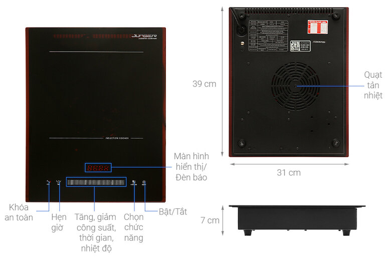 Bếp từ đơn Junger IS-22 là cộng sự đắc lực cho việc nấu nướng