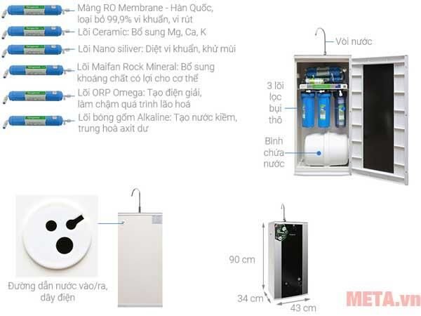 Máy lọc nước RO Kangaroo KG99A VTU (9 lõi)