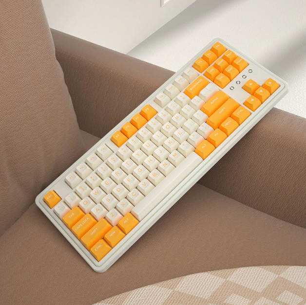 Bàn phím cơ không dây FL-Esports CMK87 SAM Yellow White 3 Mode Red sw (Kailh Box) (USBC/Bluetooth/RGB/Hotswap) 2