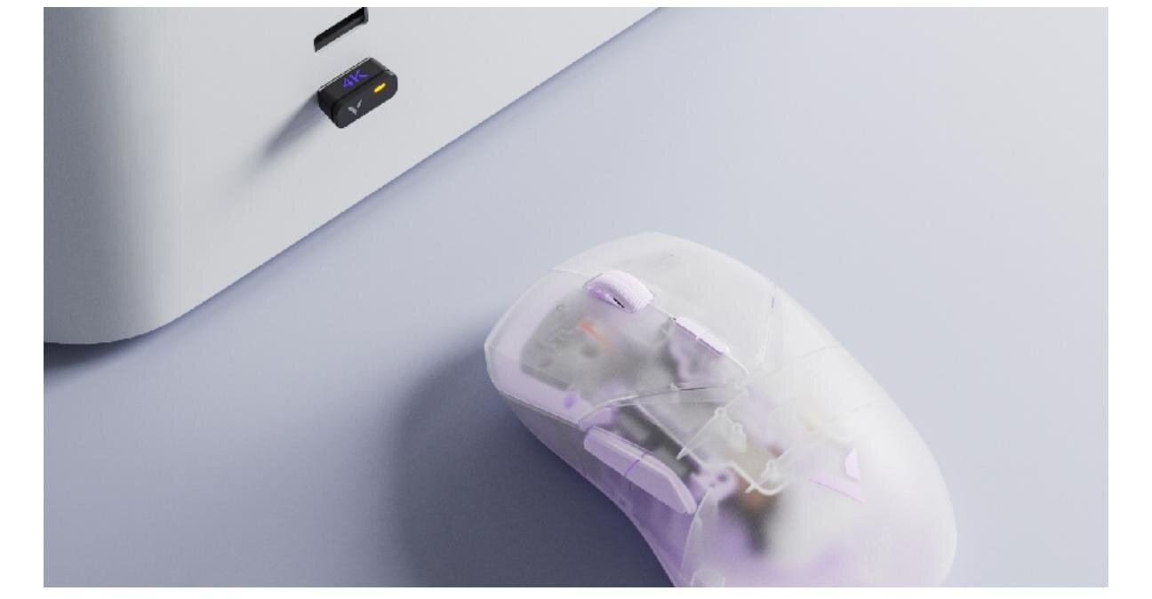 Chuột Gaming Rapoo VT9Pro 4K Translucent Purple (Wireless 2.4Ghz/USB/PAW3398) 7 