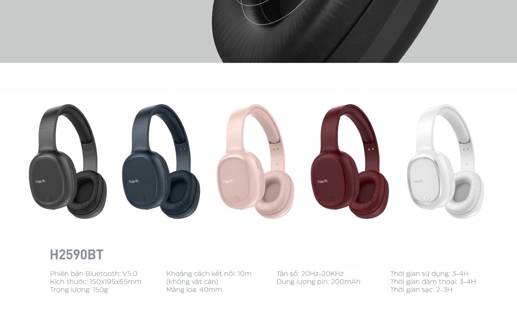 Tai nghe Bluetooth Havit H2590BT PRO