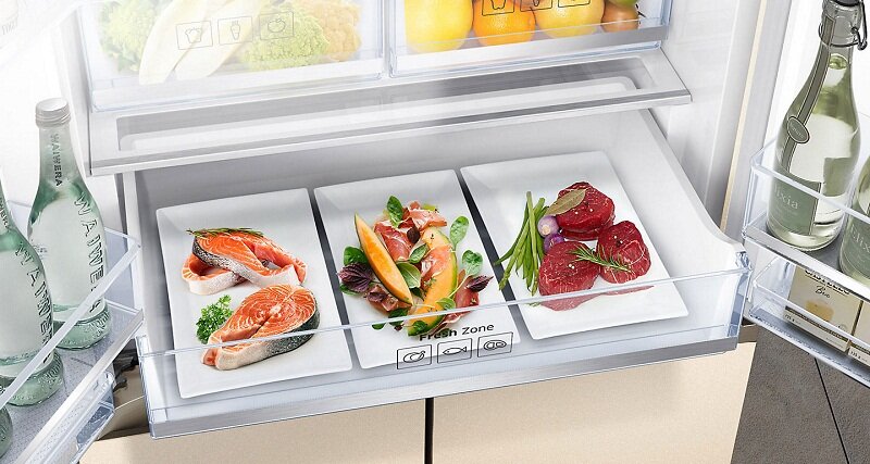 Thực phẩm luôn tươi ngon với ngăn bảo quản Fresh Zone Thực phẩm luôn tươi ngon với ngăn bảo quản Fresh Zone