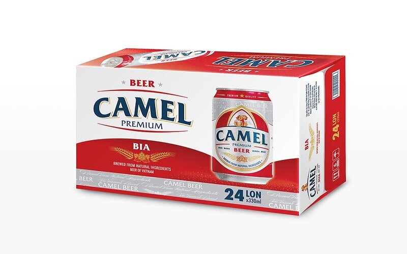 Bia Camel Premium (đỏ) thùng 24 lon 330ml