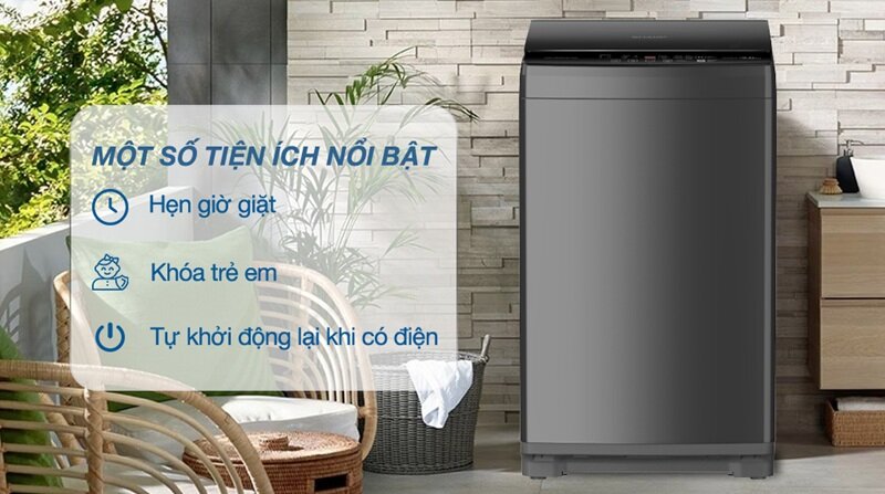 Máy giặt Sharp ES-W12NV-GY  tiện ích