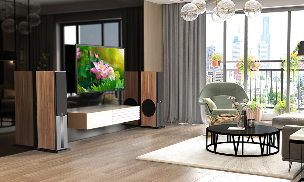 Loa Paramax D88 Limited (Walnut) làm nổi bật không gian nội thất