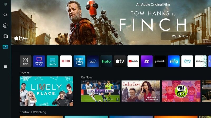 Smart tivi Samsung 4k 50 inch UA50AU9000 hệ điều hành