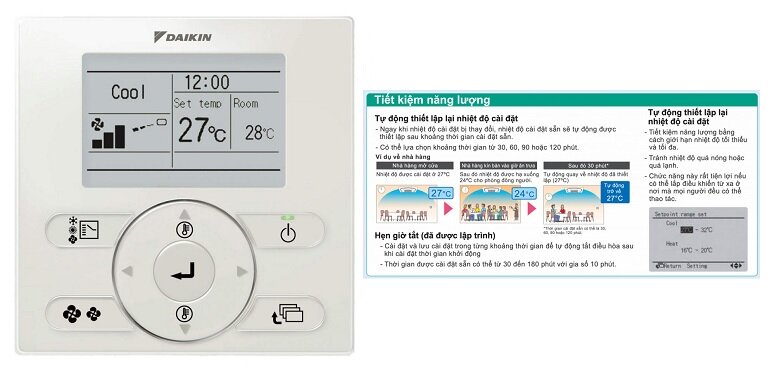 Điều hòa Daikin Inverter 34000 BTU 1 chiều FVA100AMVM/RZF100CVM gas R-32 - Điều khiển dây BRC1E63