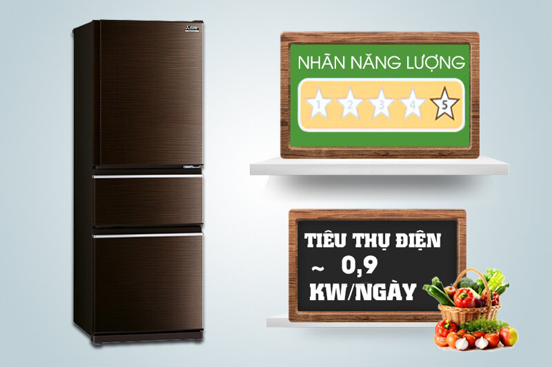 Tủ lạnh Mitsubishi Electric 326 lít MR-CX41EJ-BRW-V