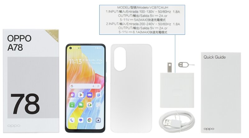 Điện thoại OPPO A78 mở hộp