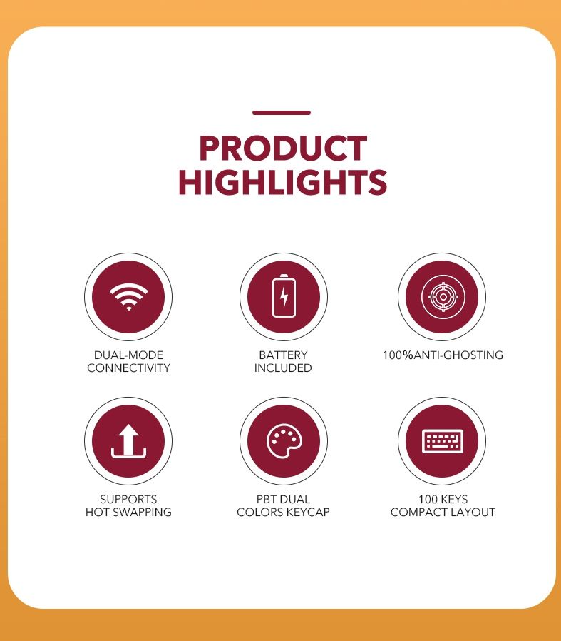 Bàn phím không dây DarkFlash GD100 2