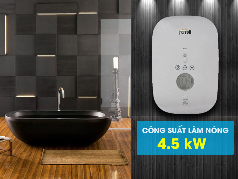 Máy nước nóng Ferroli DIVO SDP 4.5 kW Máy nước nóng Ferroli DIVO SDP 4.5 kW