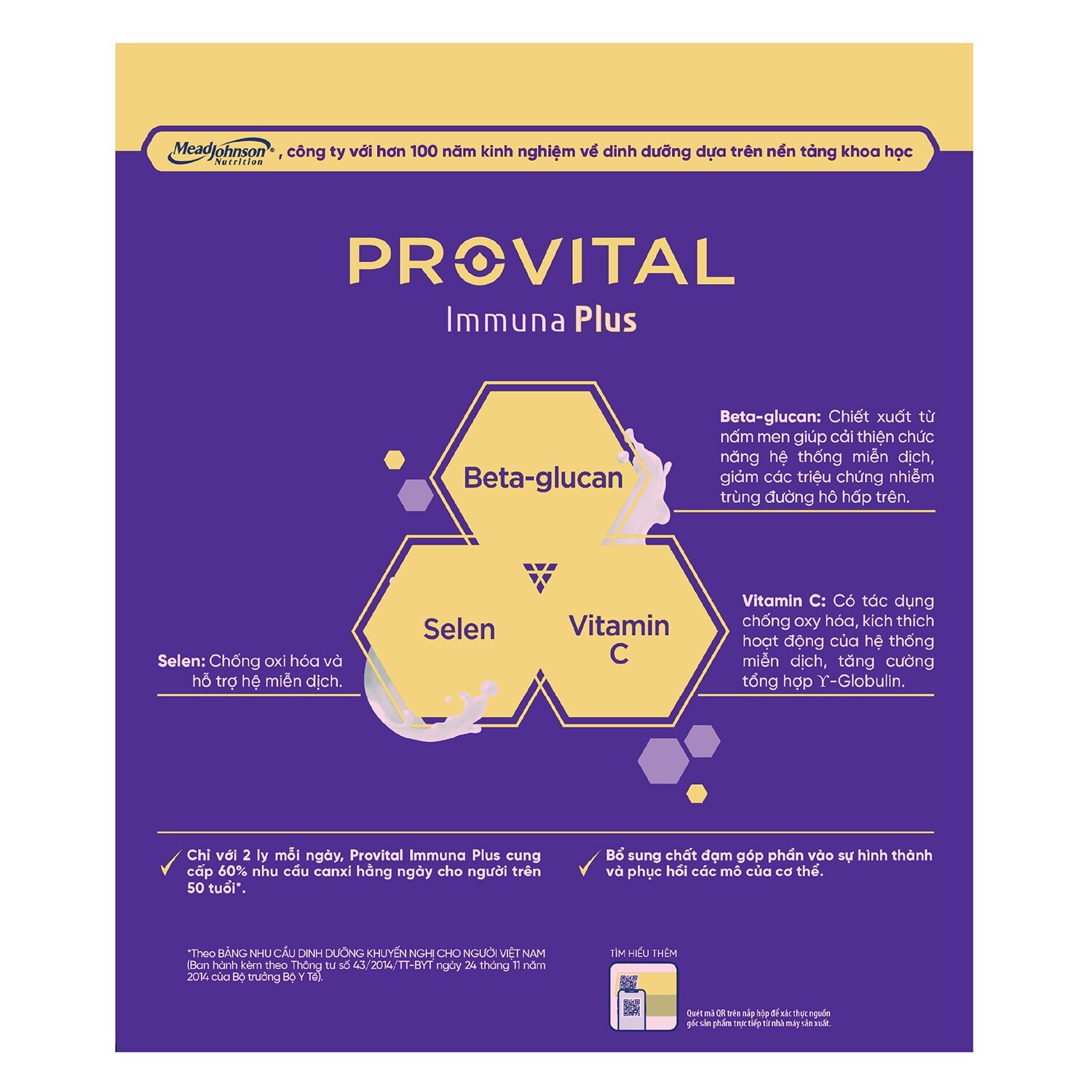 Công dụng thực phẩm bổ sung Provital Immuna Plus 960g