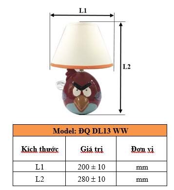 Đèn gốm sứ trang trí 5W hình chim đỏ Điện Quang DL13 WW 62299123 1 62299123