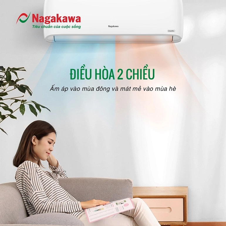 Điều hòa Nagakawa Inverter 18000 BTU 2 chiều NIS-A18R2H11 gas R-32 2 Điều hòa Nagakawa NIS-A18R2H11 có thiết kế sang trọng, tinh tế