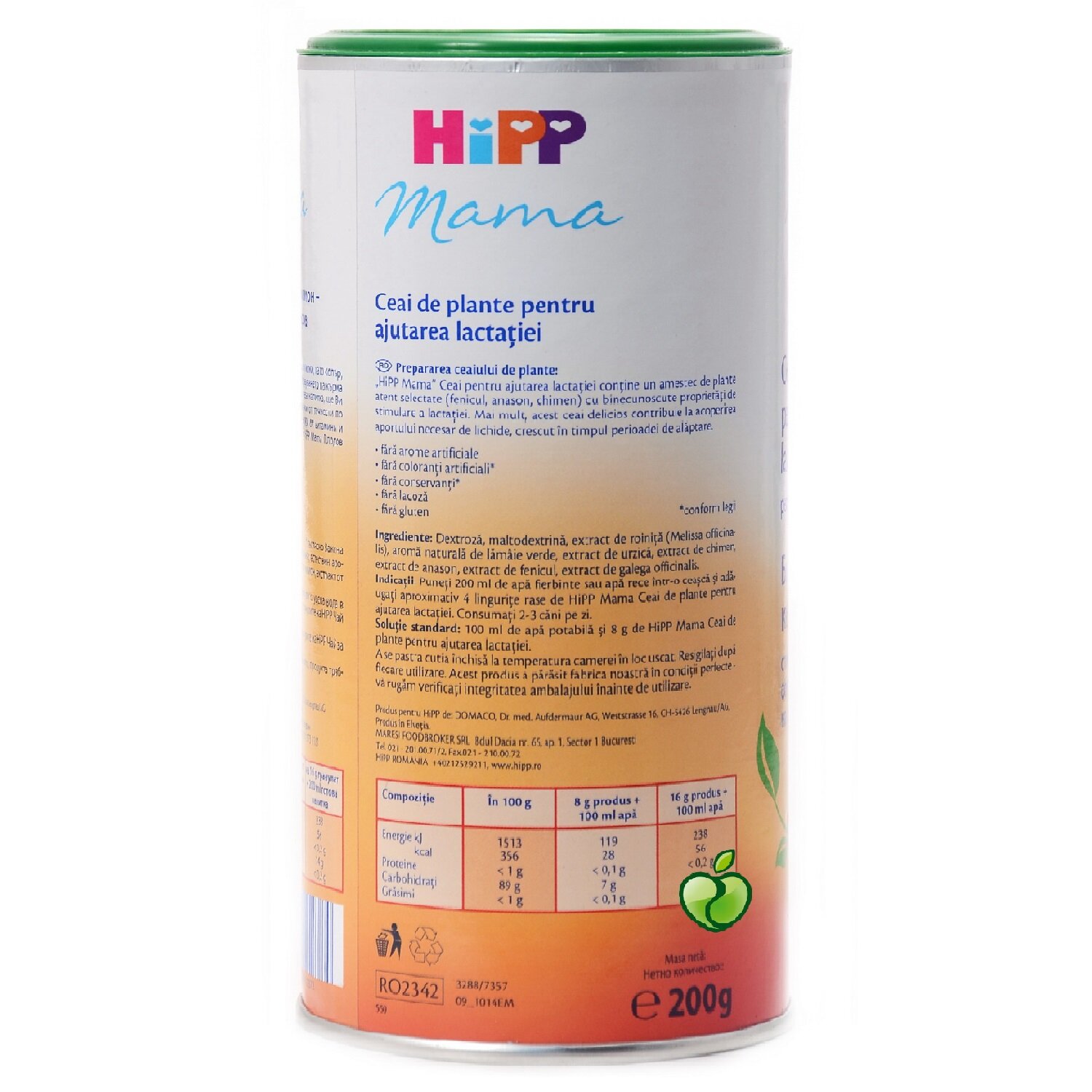 Trà dinh dưỡng dành cho sản phụ HiPP 2342 (200g)  Trà dinh dưỡng dành cho sản phụ HiPP 2342 (200g)