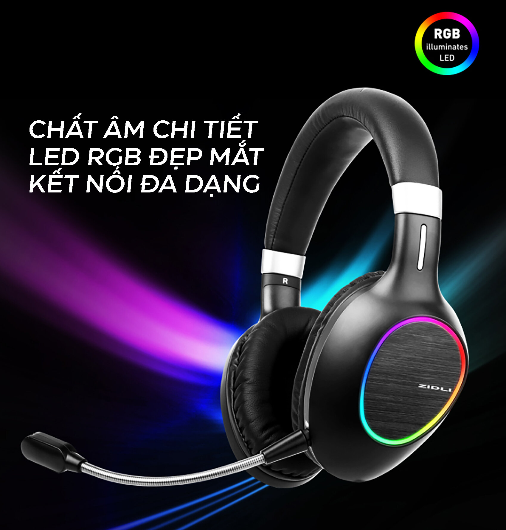 Tai nghe không dây ZIDLI AH1 - WIRELESS 2.4G