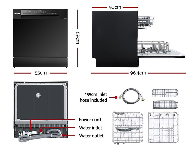 Máy rửa bát 8 bộ Fandi SMS08EU60BUV