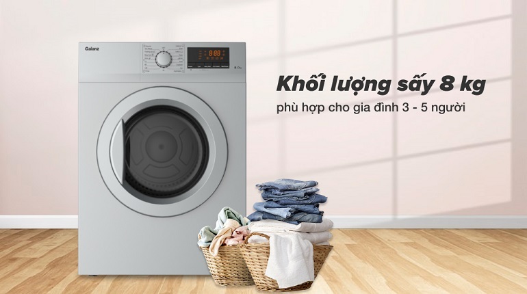 Máy sấy quần áo Galanz DV-80T5C (S/W) - 8Kg 2 Máy sấy quần áo Galanz DV-80T5C (S/W) - 8Kg