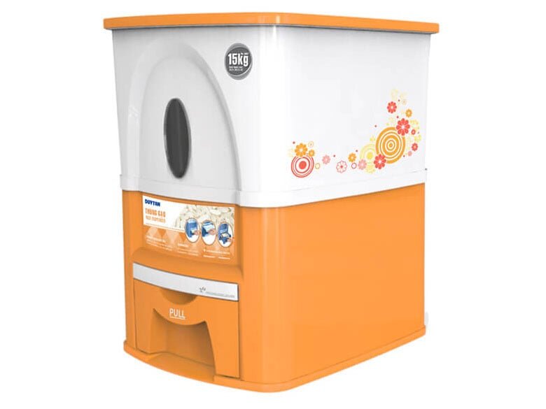 Thùng gạo Matsu Duy Tân 15kg màu cam  Thùng gạo Matsu Duy Tân 15kg