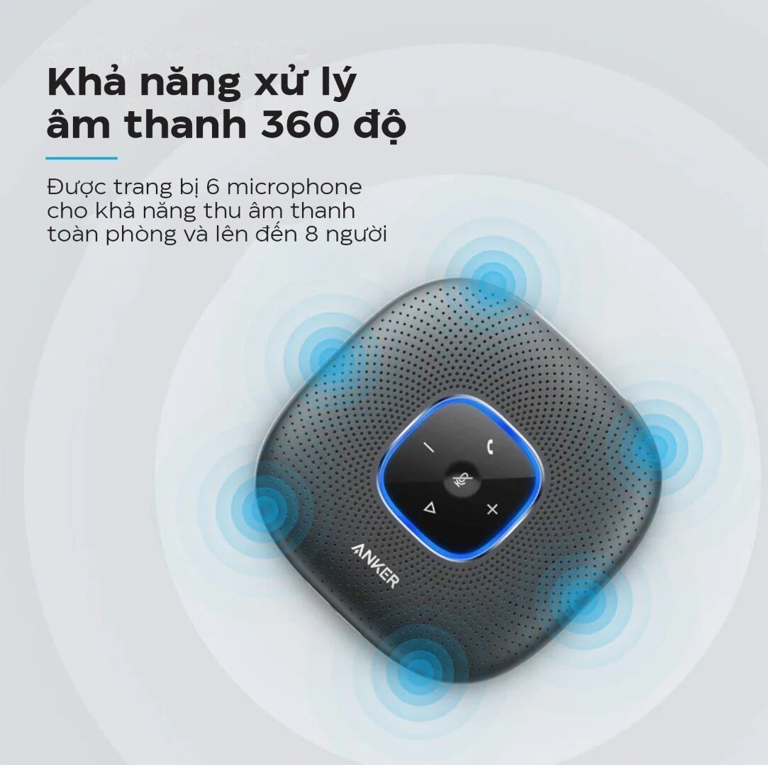 Loa hội nghị không dây Anker PowerConf - A3301 - Màu đen