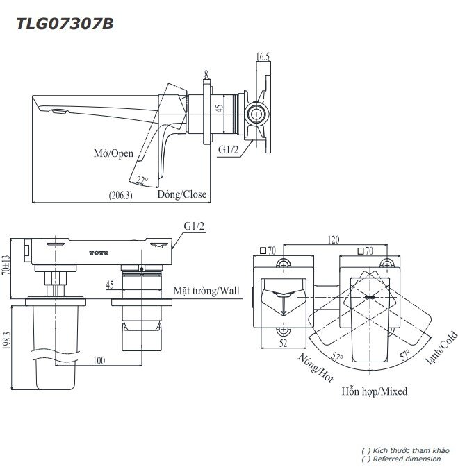 voi-lavabo-gat-gu-nong-lanh-gan-tuong-ge-toto-tlg07307b