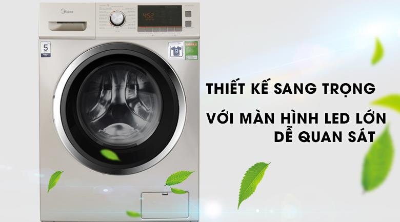 Máy giặt 9 kg Midea MFC90-D1401 Sấy 6kg Giặt nước nóng