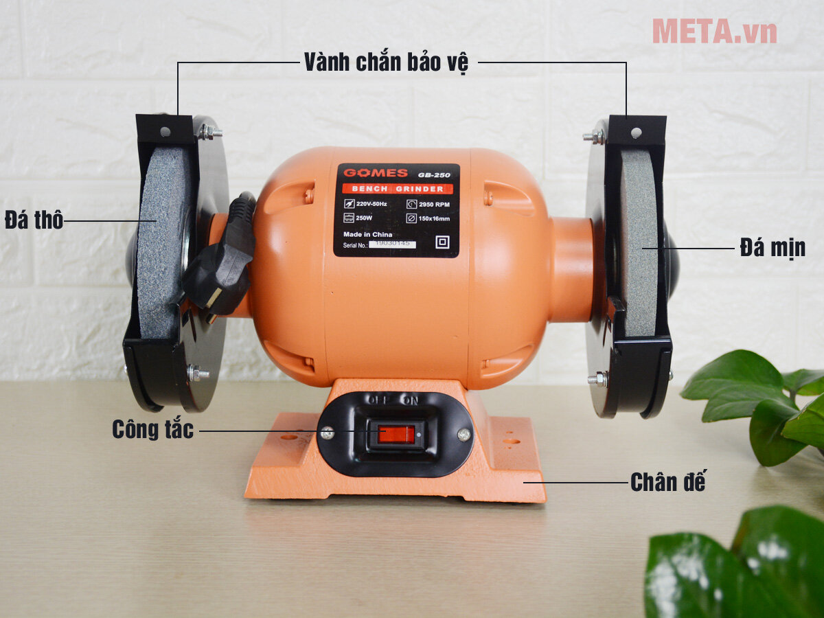 Máy mài hai đá Gomes GB250 (150mm)