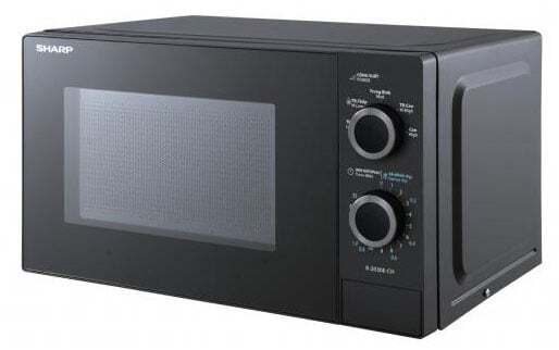 Sharp R-2030E-CH có 2 núm vặn cơ dễ dùng Sharp R-2030E-CH