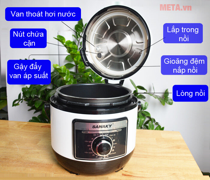 Nồi áp suất điện tử đa năng Sanaky SNK 57C