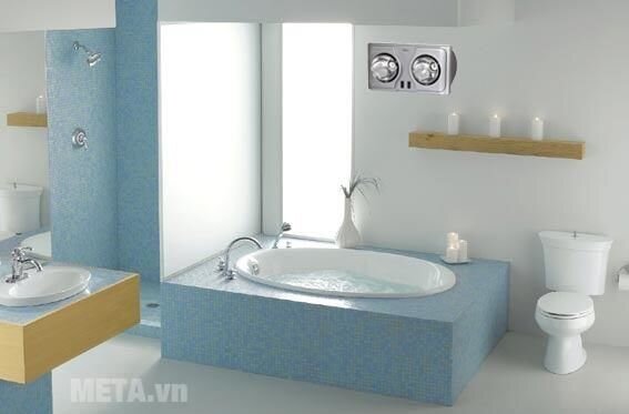 Đèn sưởi nhà tắm Hans 2 bóng H2B