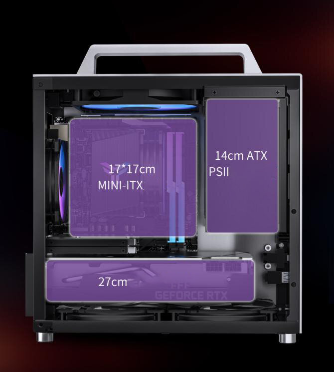 Vỏ case Jonsbo T8  Plus Silver ( Mini Tower/Màu Bạc)