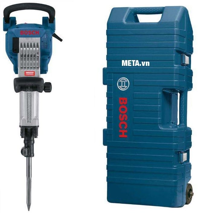 Máy khoan đục bê tông Bosch GSH 16-30 06113351K0 có hộp đựng giúp dễ dàng di chuyển.