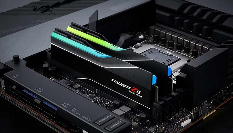 Ram Desktop Gskill Trident Z5 NEO RGB (F5-6000J3636F16GX2-TZ5NR) 32GB (2x16GB) DDR5 6000Mhz 