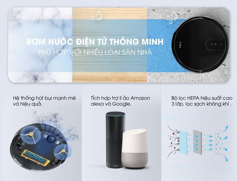 Robot hút bụi lau nhà Fiko F1s