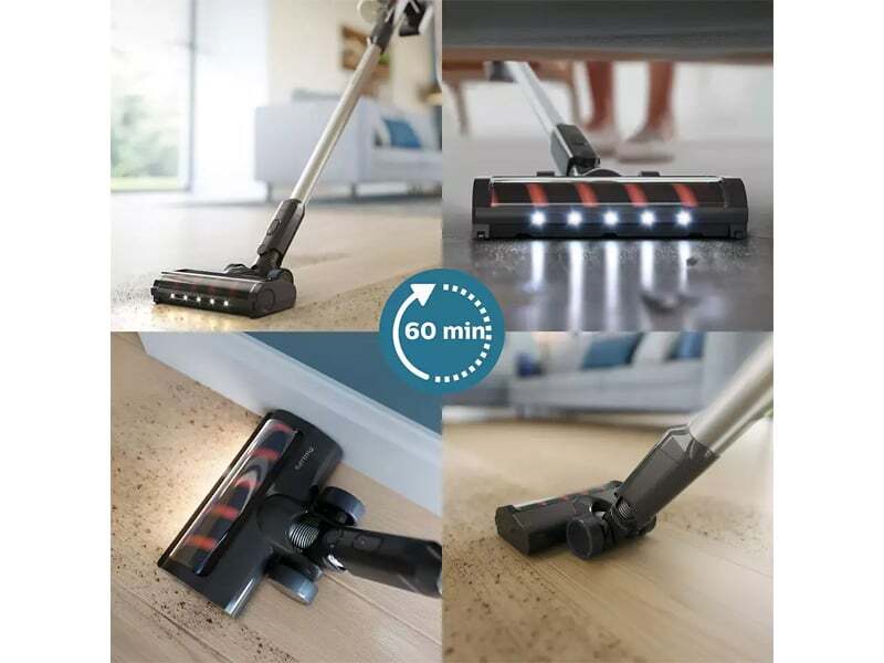 Máy hút bụi Philips XC3131/01 có dung lượng pin lớn, cho thời gian sử dụng lên tới 60 phút Máy hút bụi cầm tay Philips XC3131/01